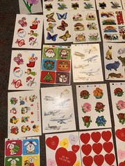 Vintage 1970s-90s Lot Of 30+ Stickers Mixed Brands – Dennison – And More !!