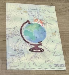 New Happie Scrappie Globe Large Sticker Folder