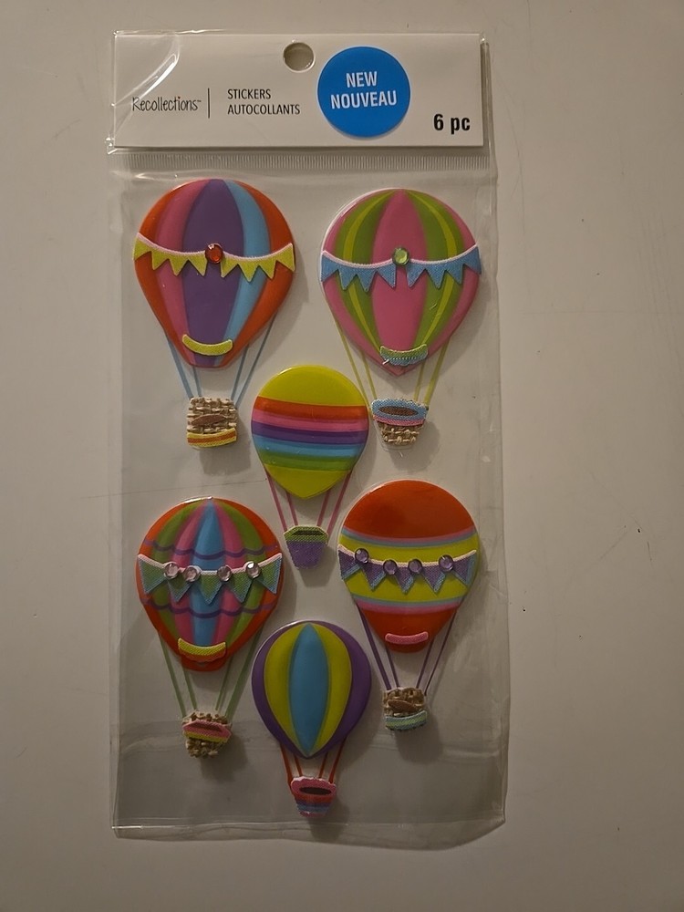 Recollections HOT AIR BALLOONS scrapbooking Stickers