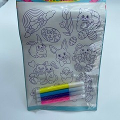 Vtg 90’s Lisa Frank Color Your Own Easter Stickers Bunny Eggs Rainbow