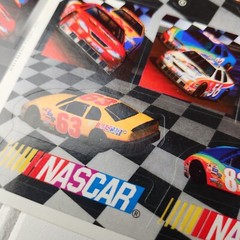 Vintage Hallmark Stickers NASCAR Race Cars 4 SheetS Heartline 2002