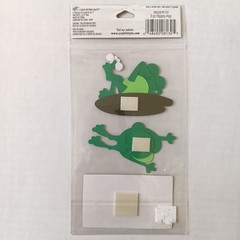 Paperbilss Westrim Crafts Green Hippity-Hop Frog Dimensional Stickers – 3 Pieces