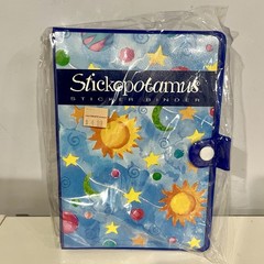 NEW Stickopotamus Pocket Sticker 6-Ring Binder Album Sun Stars + Golf Stickers