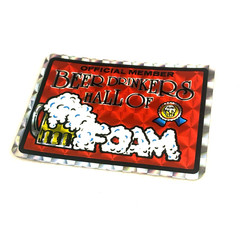 Vtg 1970s Beer Drinkers Hall of Foam Fame Vending Machine Prism Sticker 80s HTF!