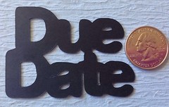 DUE DATE Blk.Die-Cuts(6pc) Aprox.2-3/4″x 2″•Pregnant•Newborn Baby•Ultrasound•USA
