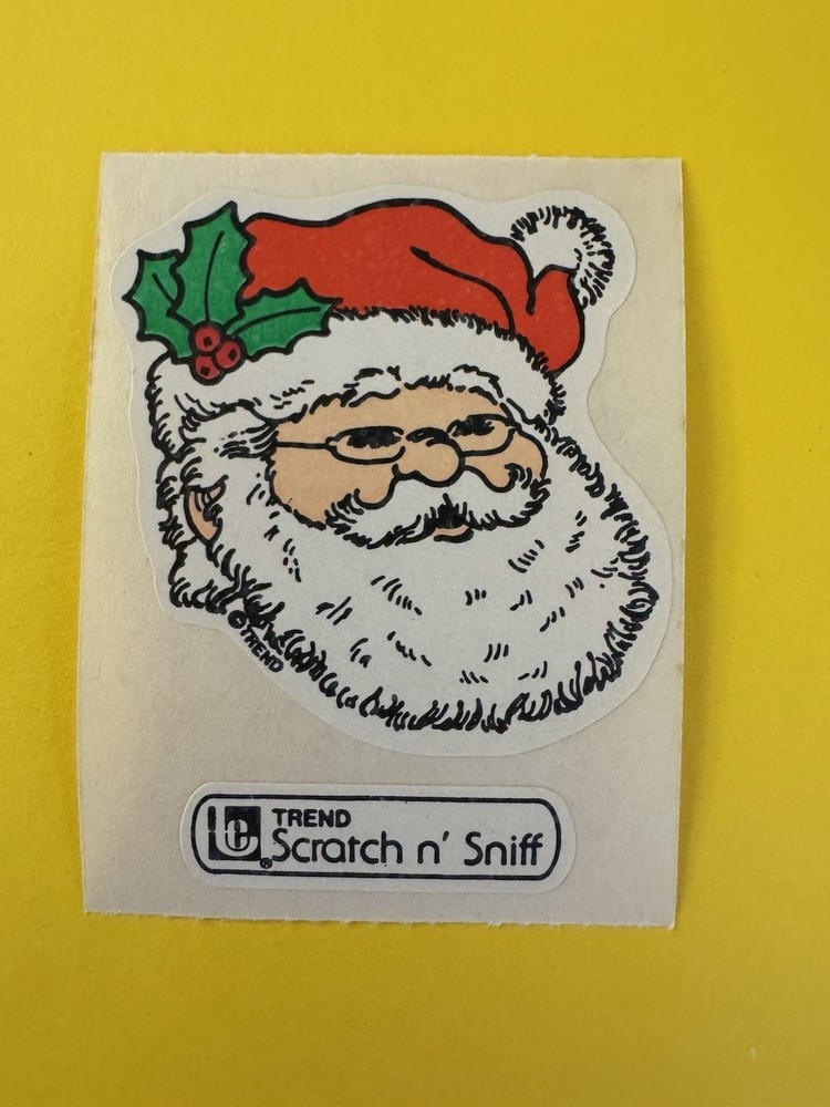 Vintage Trend Enterprises Scratch And Sniff Stinky Sticker Santa 80’s