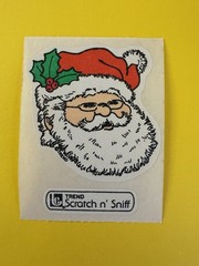 Vintage Trend Enterprises Scratch And Sniff Stinky Sticker Santa 80’s