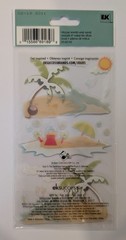 RARE Jolee’s Vellum Waves & Sand Palm Trees Beach Ocean Scrapbooking Stickers