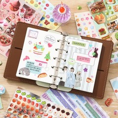 Girl’s Japanese Retro Sticker Book, 1000+ Cute Comics Style Food Stickers, fo…