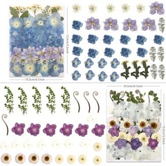 140 Pcs Dried Pressed Flowers Real Natural Blooms for Resin Art DIY Crafts Set