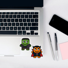 14pcs Halloween Themed Peccy Stickers | Waterproof Vinyl Stickers