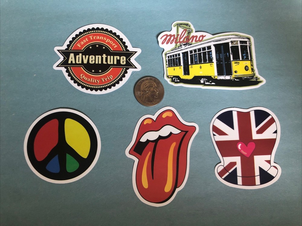 Fun & Cool Stickers – Travel & Adventure – Stickers Lot Of 5 – New
