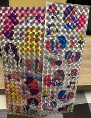 Vintage Lisa Frank Puppies Rainbow Ballet Ballerina Dance Prism Stickers