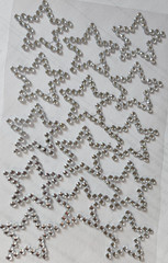 CraftbuddyUS 14 x 1 inch CLEAR STAR Self Adhesive Rhinestone Gems Craft, DIY
