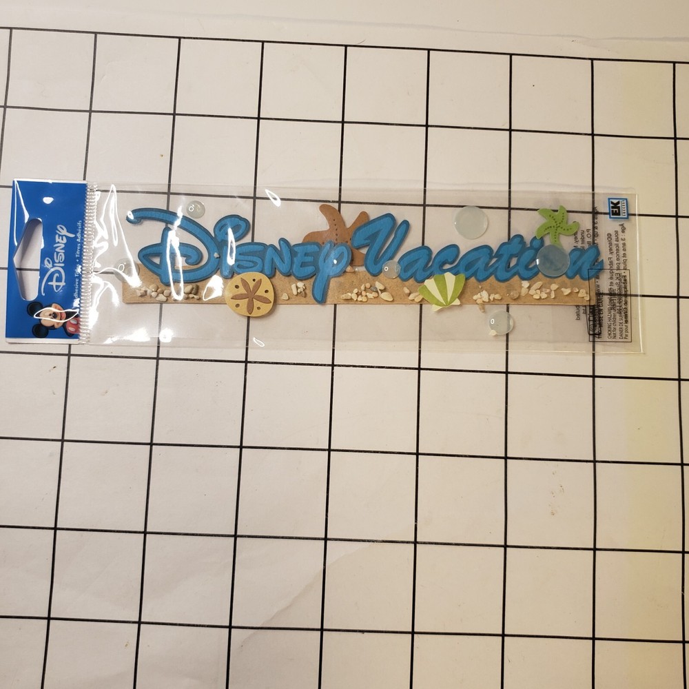 Disney Vacation Title Embellishments Jolee’s Boutique EK SUCCESS Sticker Scrapbo