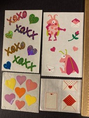 Vintage HEART LOVE Sticker Sheets Scrapbook Planner Craft Stickers