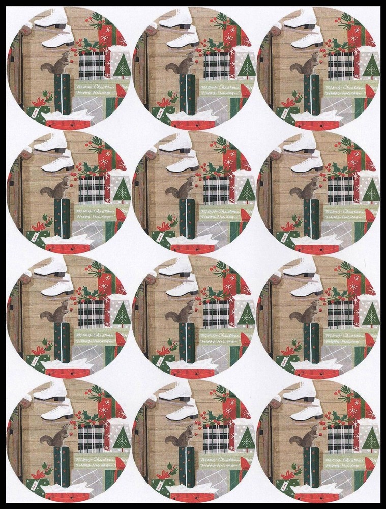 Stickers – Squirrel – Christmas CL033