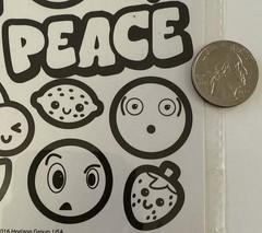 READY TO COLOR Stickers(18pc) Food•Cherries•Ice Cream•Faces •Cupcake•Card Making