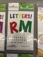 Lot of 7 Adhesive Letters Numbers Stickers Renewing Minds Craft Scrapbook
