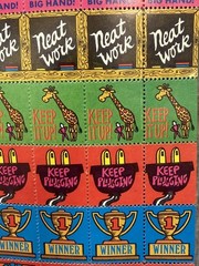 Vintage 80s Lick N Stick Stamp Stickers – 6 full sheets