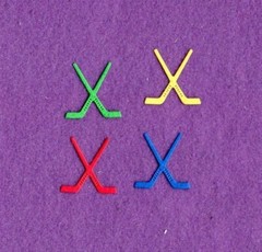 SPORTS HOCKEY STICKS die cuts school cards scrapbook