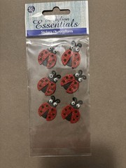 Sandylion Essentials Lady Bugs Dimensional Stickers Glitter Ladybugs