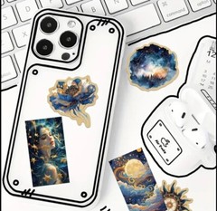 10pcs Astrological Steampunk Stickers- Scrapbook, Journal, DIY Crafts & Cards