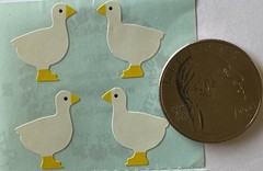 WHITE DUCK Stickers(8pc) Mrs.Grossman’s•Birds•Vintage 1979 •Animal•Card Making•