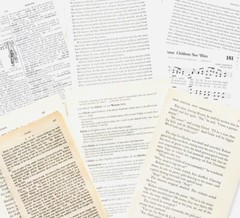 75 Vintage Book & Music Pages for Collage Art Junk Journals Paper Crafting #VBN7