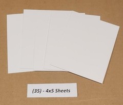 35 – 4″x5″ White Cardboard 200gsm Thick Paper Cardboard Sheets (35 4×5 Pieces)