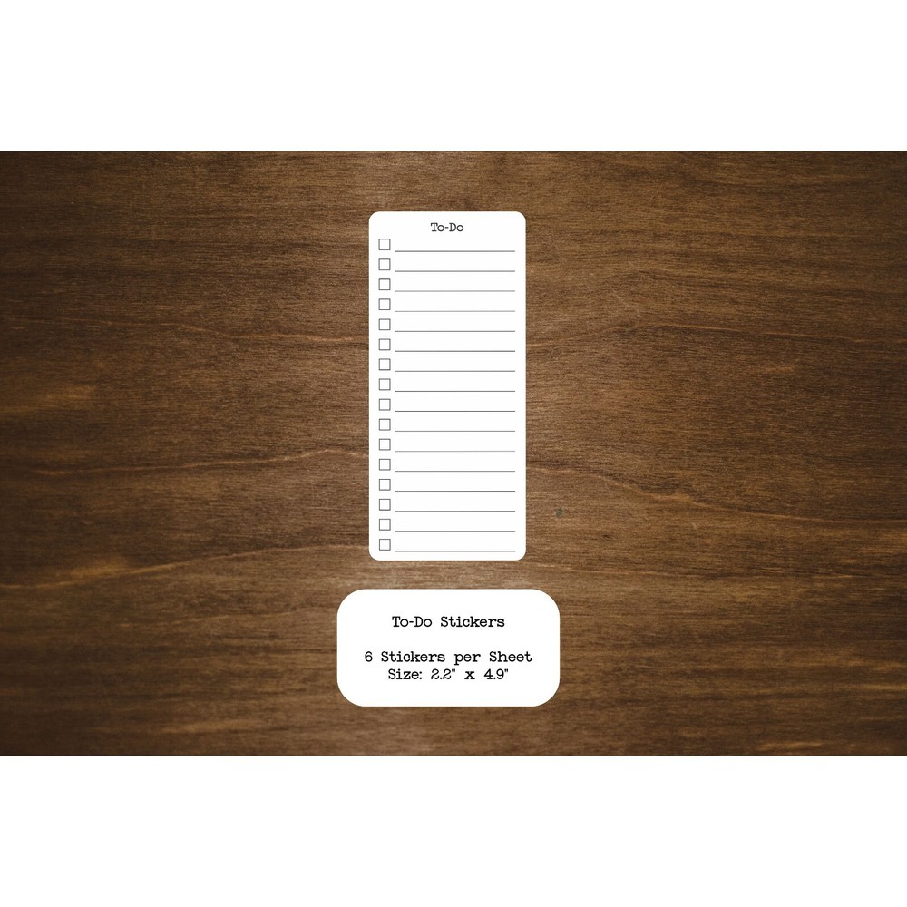 To Do List Stickers | Small Note Stickers for Planners | 6 Stickers Per Sheet
