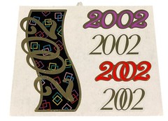 Scrapbook Stickers 2002 Year Card Journal Grossman’s 1 Sheet