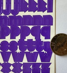 PURPLE SHADOW CHUNKY ALPHABET Stickers(2sheet)Making Memories •Letters•Number•