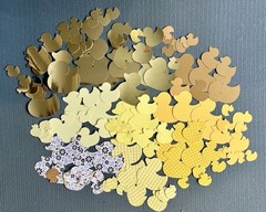 160+ Rubber Ducky Die Cuts 3 Sizes, 9 Styles