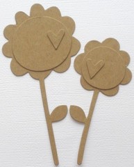 {6 Pc.} *FLOWER GARDEN* Whimsical Decorative Bare Chipboard Die Cuts