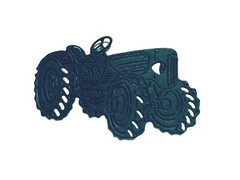 7- RED, GREEN, & BLACK TRACTORS ON FARM «COUNTRY LIFE» SILHOUETTE DIE CUT/CUTS