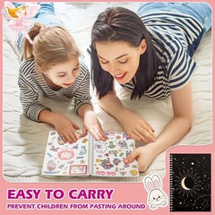 SUNEZLGO A5 Reusable Sticker Book 60 Sheets, Sticker Collecting Album Organiz…