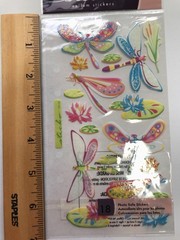 EK Success Jolee’s Sticko Purple Flowers Scrapbook Stickers Lot Dragonflies