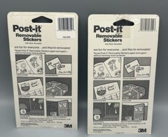 Lot Of 2 Vintage 1990 Post-It Removable Stickers Mickey Mouse Looney Tunes