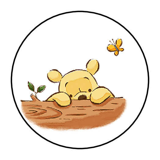 30 WINNIE THE POOH STICKERS ENVELOPE SEALS LABELS 1.5″ ROUND CUTE CUSTOM MADE