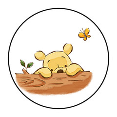 30 WINNIE THE POOH STICKERS ENVELOPE SEALS LABELS 1.5″ ROUND CUTE CUSTOM MADE