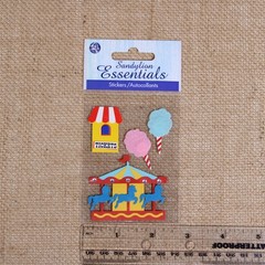 Sandylion Amusement Park Carousel Dimensional Scrapbooking Stickers