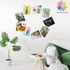 Mat Board Center, Pack of 20 13×19 Uncut Photo Mats, White Backing Boards Id…