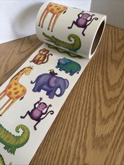 RHTF Paper Adventures Zoo Animals Sticker ROLL stickers