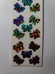 Hambly Studios Prismatic Stickers Mini Butterflies 1 Sheet NIP Bug Insect VTG