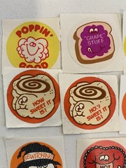 Vtg 14 Scratch & Sniff Retro 80s Stickers Pizza Grape Watermelon Pickles Popcorn