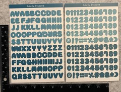 Lot of 6 Sheets Alphabet Letter Number Rainbow Cool Colorful Stickers