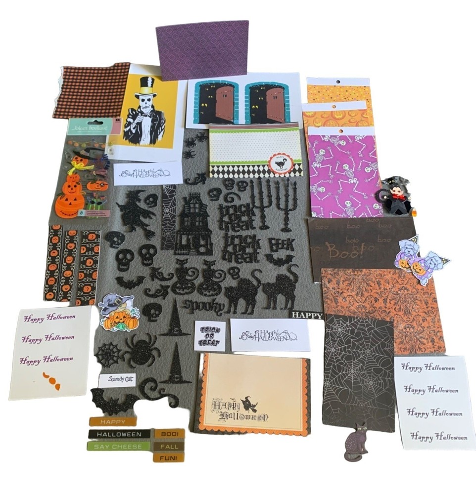 Halloween Scrapbooking & Craft Supplies Lot