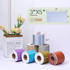 5 x 3 inch Rectangle Sticker Label,250P Adhesive Silver Inventory Sticker