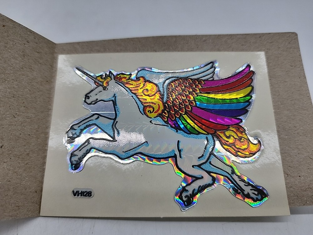 80’s Decal Specialties BJ Prism Rainbow Wing Pegasus Unicorn Vending Sticker